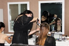 烟台水墨化妆摄影培训机构为国际模特秀造型