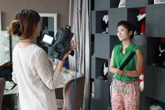 烟台水墨化妆摄影培训机构刘培培老师接受烟台